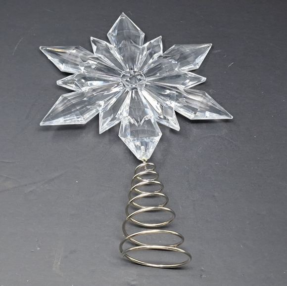 Clear Plastic Star Christmas Tree Topper - Picture 3 of 3